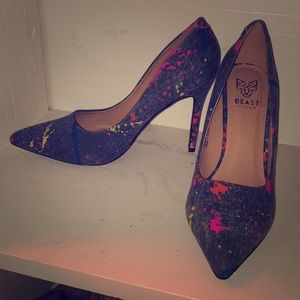 Denim pumps